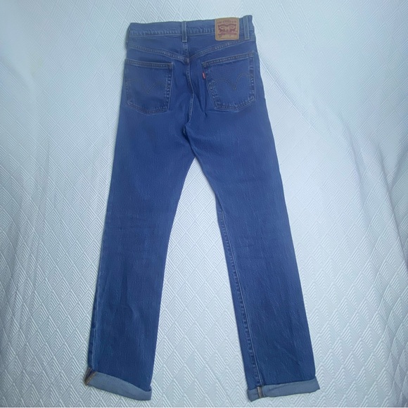 Women’s Straight Leg Boot Cut Mid Wasted 501 Levi Jeans Sz 28 L32 - Picture 2 of 7
